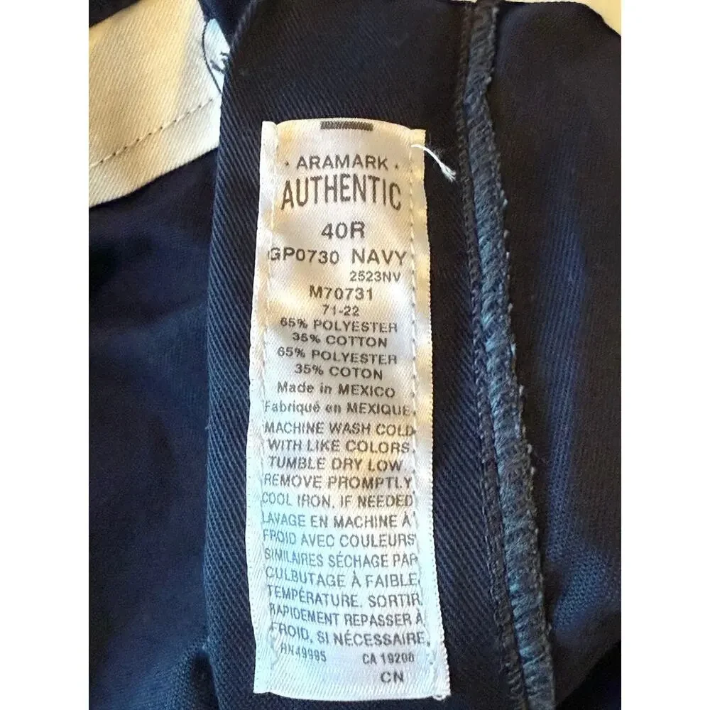 Lot of 2 Aramark Men's Work Cargo Shorts 40R Navy Adjustec Stretch‎ Gorpcore
